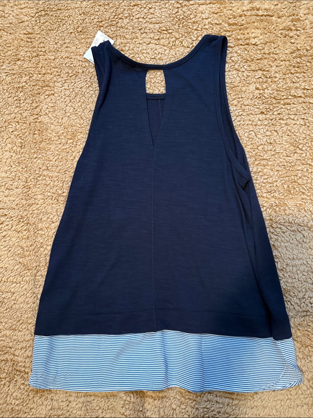 J. Crew Navy Sleeveless Tank Top - Picture 3 of 7